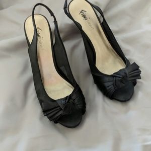 Black evening shoes